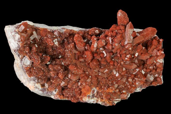 Natural, Red Quartz Crystal Cluster - Morocco #158536